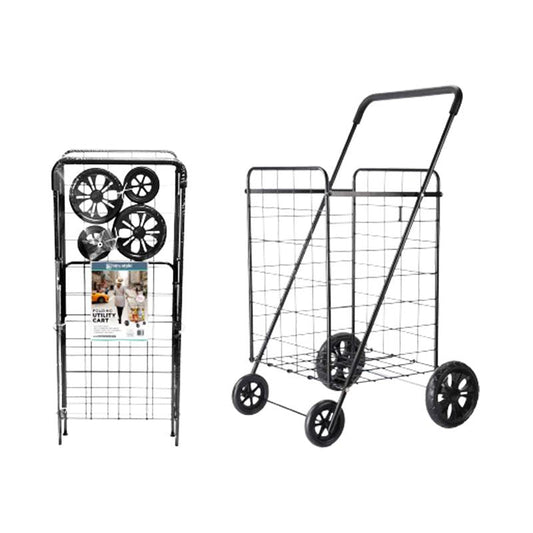Home Style 37" Iron Shopping Rolling Cart 4/cs