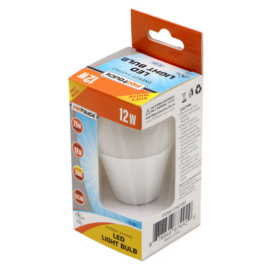 PROTOUCH A19-12W (75W) LED Light Bulb E26 -Soft White 48/cs
