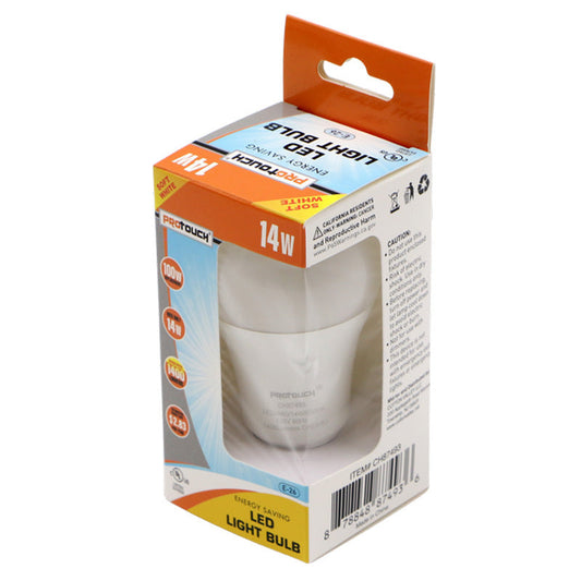 PROTOUCH A19-14W (100W) LED Light Bulb E26 -Soft White 24/cs