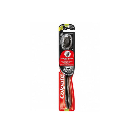 Colgate ToothBrush 360 Charcoal BLK -Medium (12/72/cs)