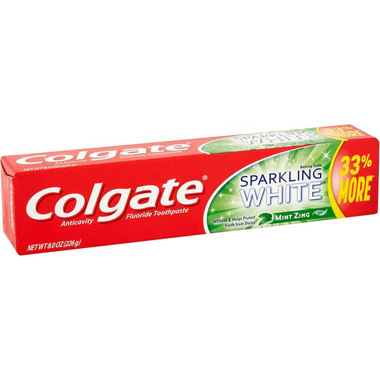 Colgate T/P 8oz-Sparkling White Mint Zing 24/cs