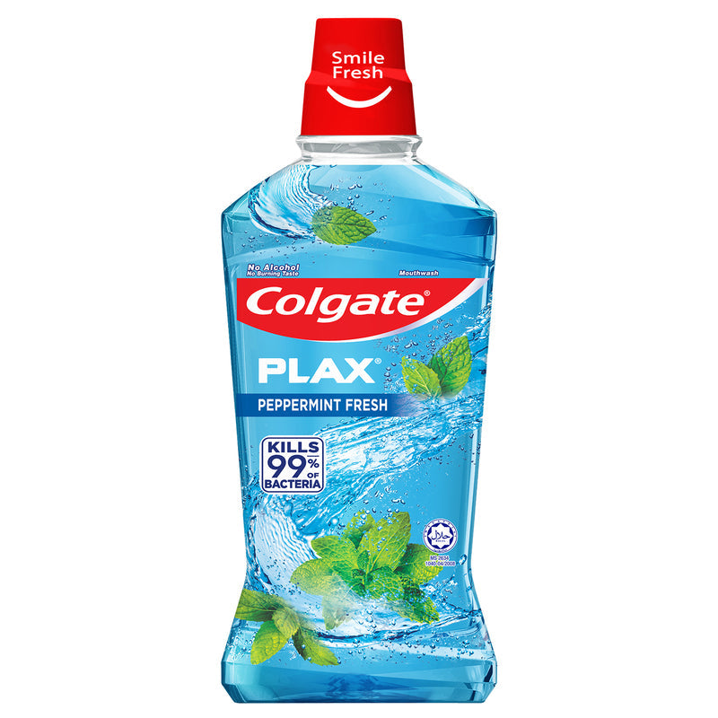 Colgate Plax Mouthwash 750ml-Peppermint Blue 12/cs