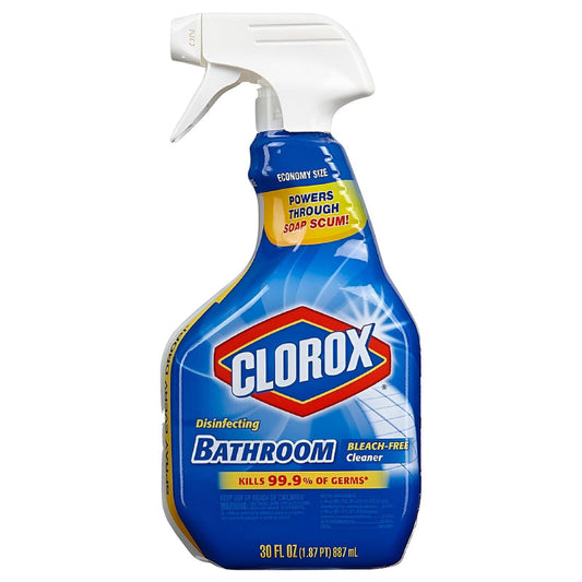 Clorox Disinfecting spray Bathroom Cleaner Bleach Free 30oz 9/cs