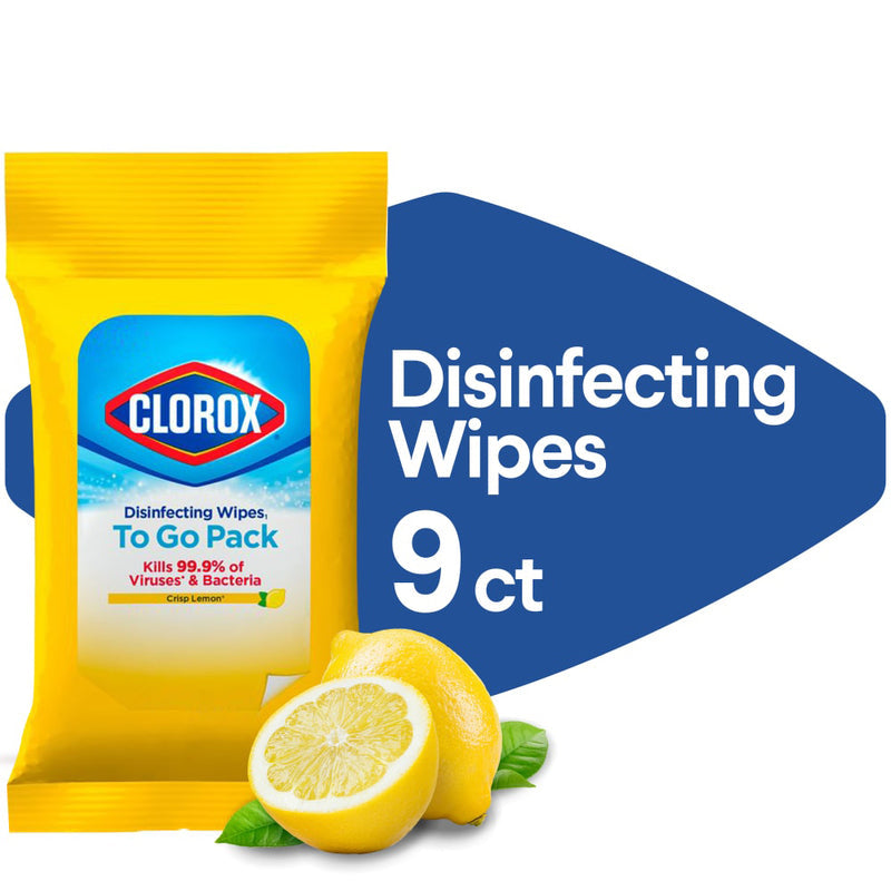 Clorox Disin. Wipes On The Go 9ct-Lemon Meadow 24/cs