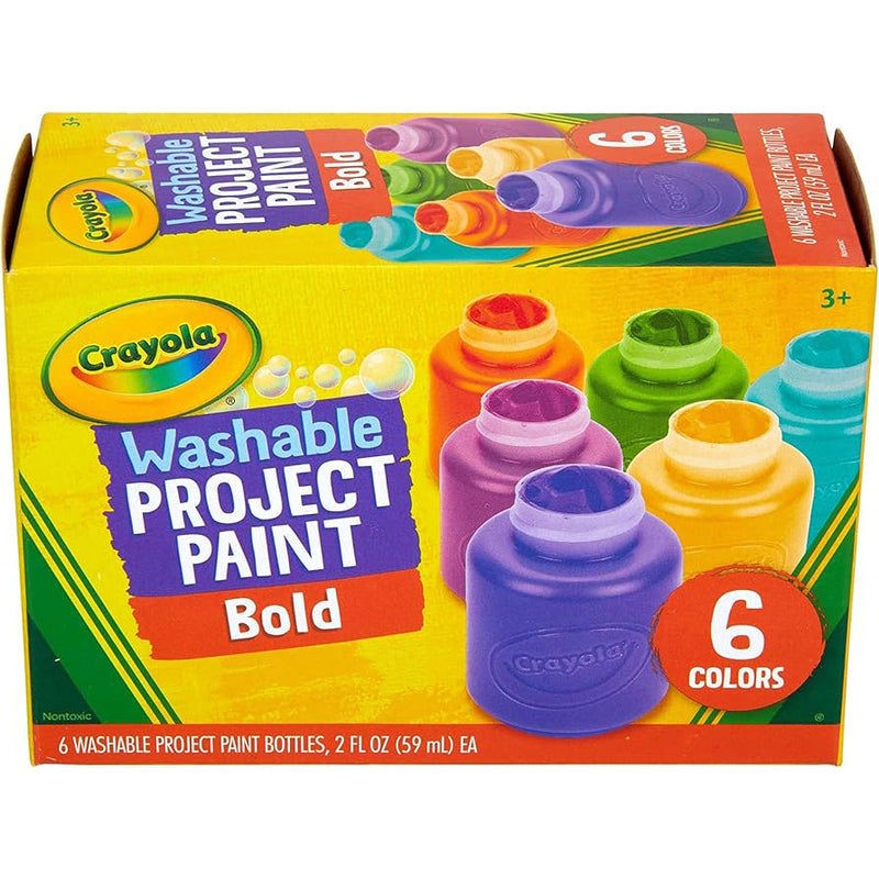 Crayola Kids Paint 18ct Pots With Bursh 6/cs