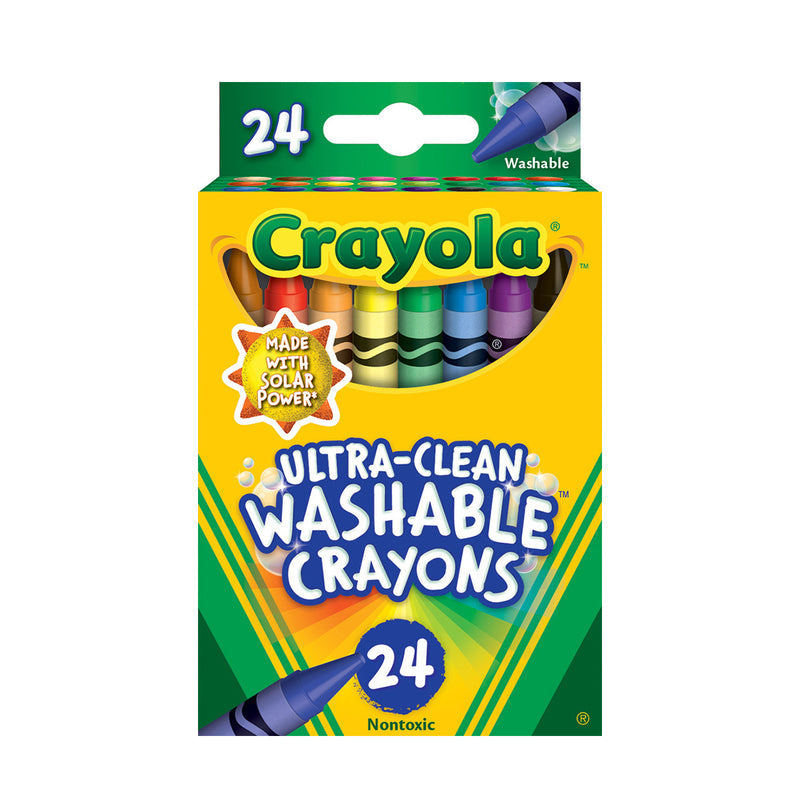 Crayola Washable 8ct Large Crayons; 24/cs