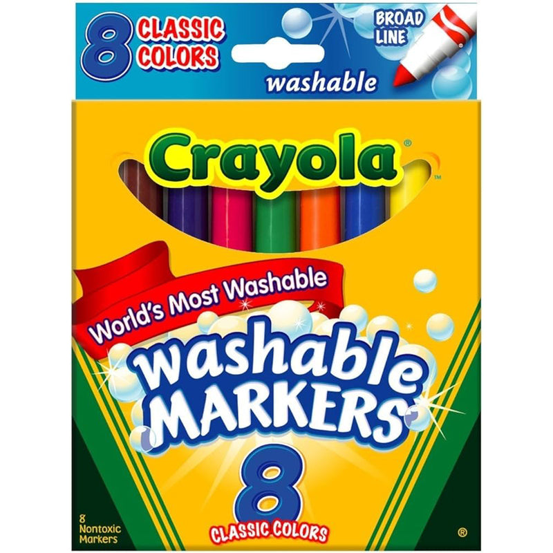 Crayola Washable Markers 8ct-Classic(Board line) 24/cs