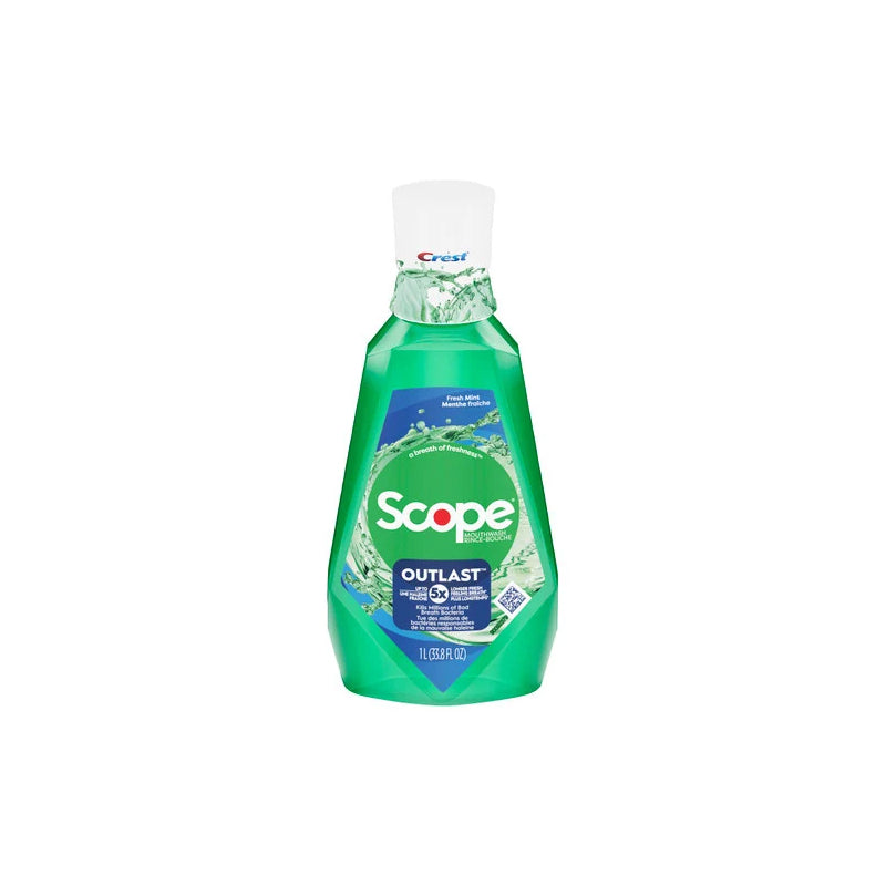 Crest Scope Mouthwash 1L Outlast-Fresh Mint 6/cs