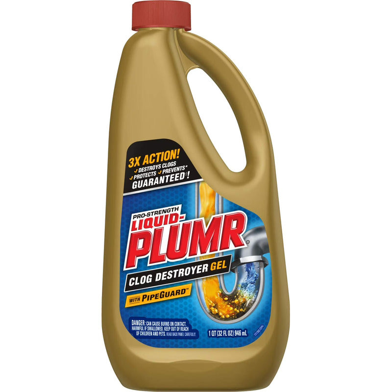 Clorox Liquid Plumber Gold Dest. Drain Opener 32oz(900ml); 9/cs