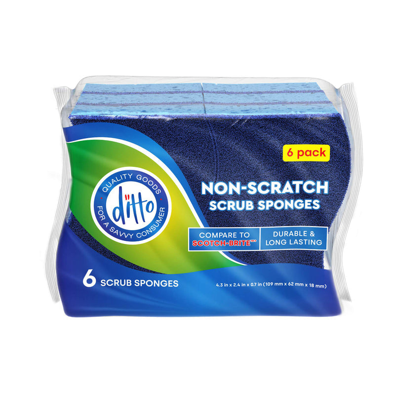 Ditto Scrub Sponge 3ct Non Scratch - 20/cs
