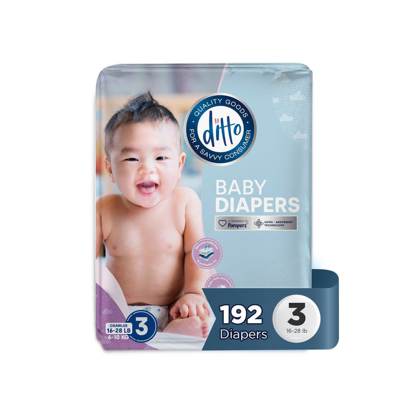DITTO Diapers Size#3 24ct; 8/cs