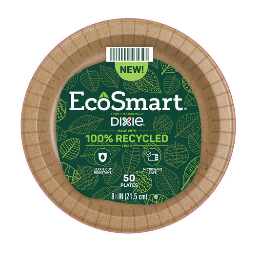 DIXIE 8.5" Eco Smart Plates 50ct; (5/cs)