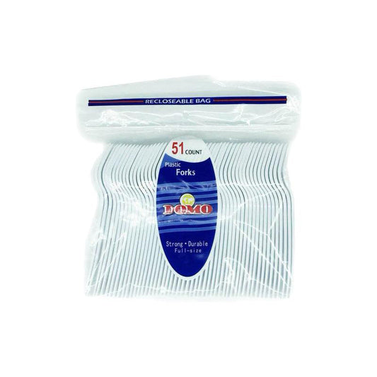 Domo Plastic Forks 51ct-White 48/cs