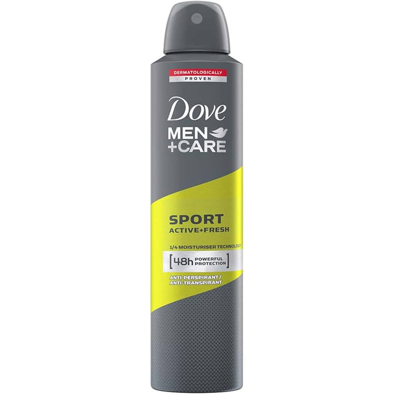 Dove Deodorant Spray 250ml-MEN Care-Sport Active + Fresh 12/cs