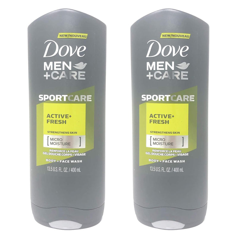 Dove Face and Body Wash For Men 400ml- Active Fresh 12/cs