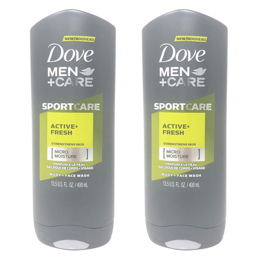 Dove Face and Body Wash For Men 400ml- Active Fresh 12/cs