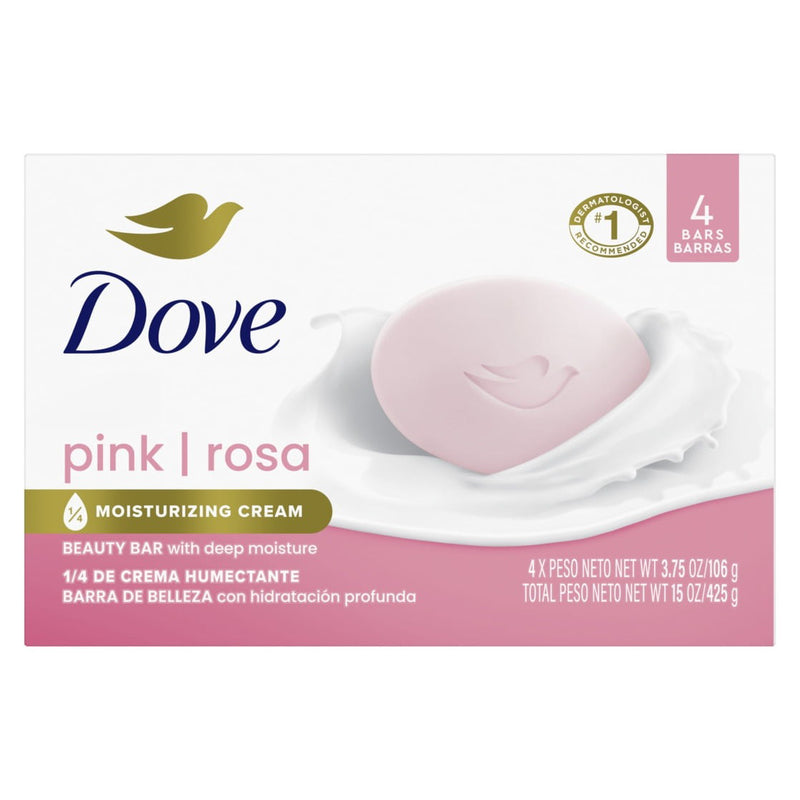 Dove Bar Soap 90g (3.17oz) 4ct- Pink (48/cs)