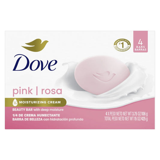 Dove Bar Soap 90g (3.17oz) 4ct- Pink (48/cs)