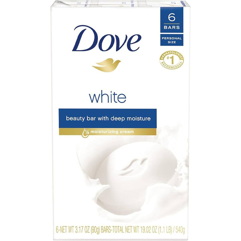 Dove Bar Soap 6ct (3.75oz) - Deeep Moisture -White (6X12) 72/cs