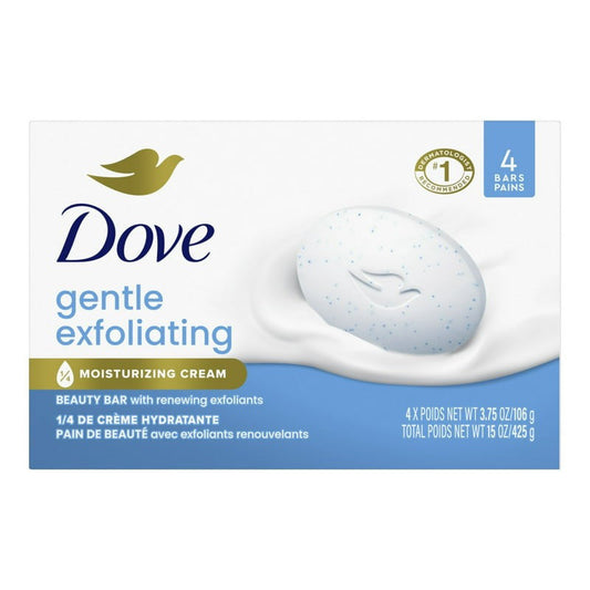 Dove Bar Soap 6ct (3.75oz) - Exfoliating -Light Blue (6X12) 72/cs