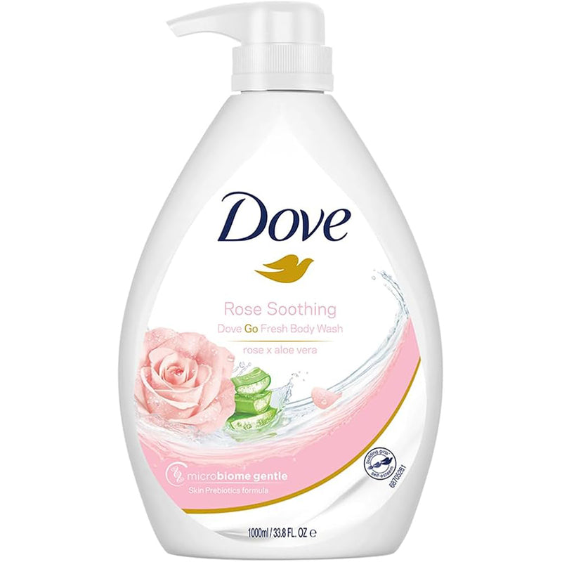1L Dove Body Wash 33.8oz-Rose Soothing 12/cs