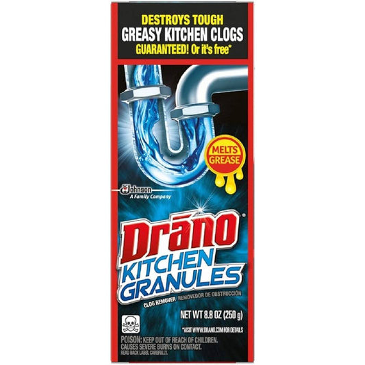 Drano Kitchen Granules Crystal 8.8oz; 6/cs