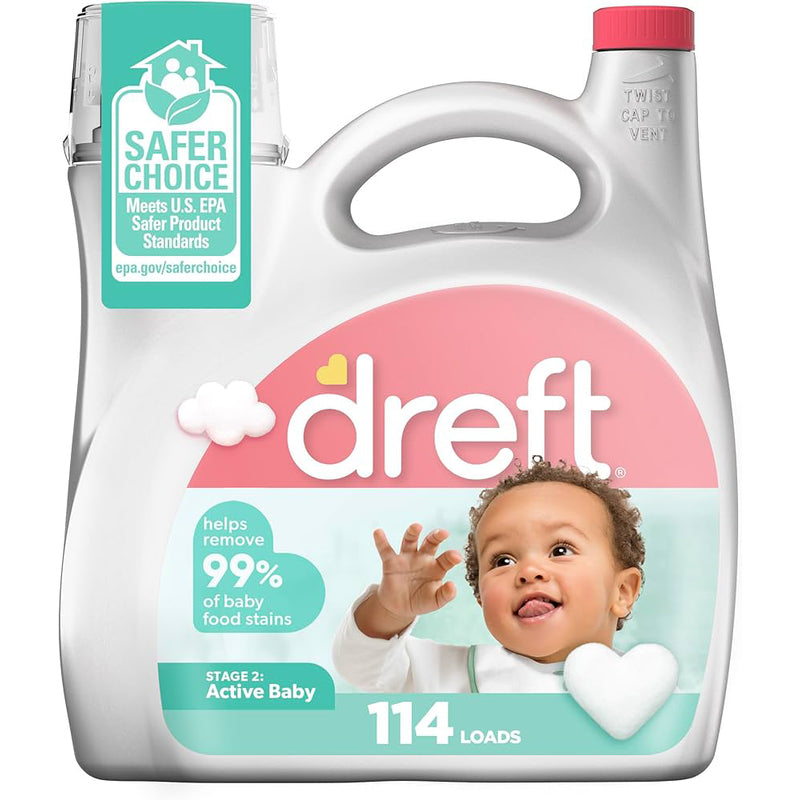 Dreft 2X Ultra Liquid 46oz (Stage 2)-H. E Active Baby 6/cs