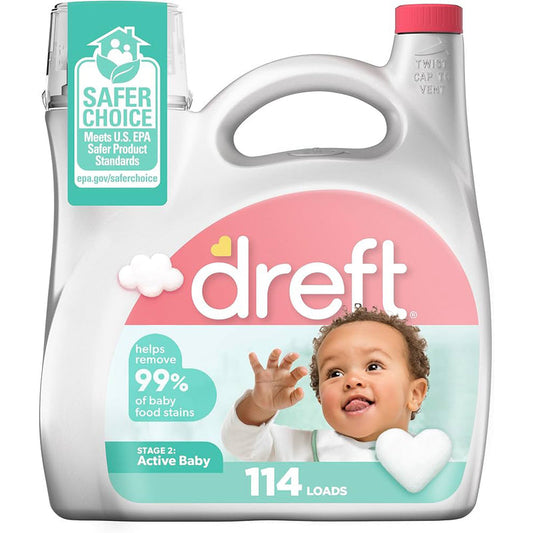 Dreft 2X Ultra Liquid 46oz (Stage 2)-H. E Active Baby 6/cs