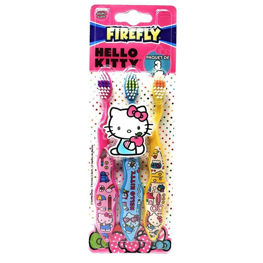 Firefly Toothbrush 3pk Hello Kitty For Kids 24/cs