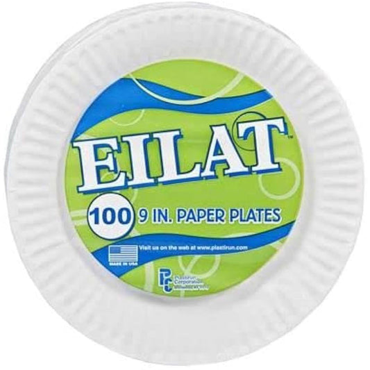 9' Eilat Paper Plate 60ct; 20/cs