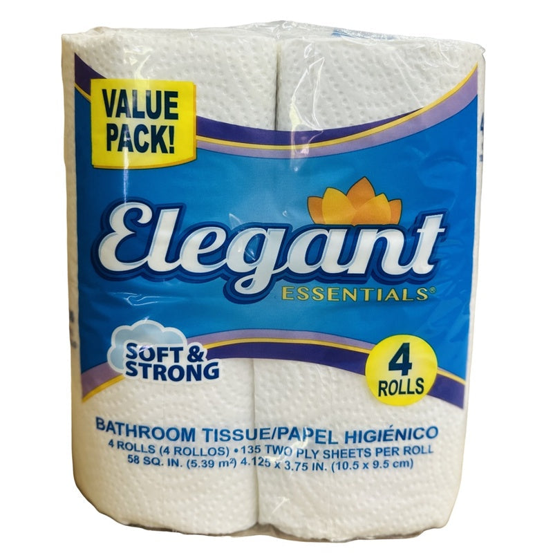 Elegant 4 Rolls Toilet Paper 24/Box