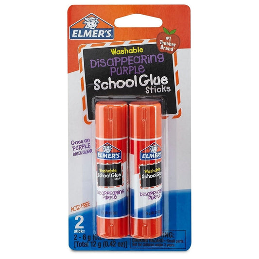 Elmer's Glue Stick 2ct(6g)-School Glue 48/cs
