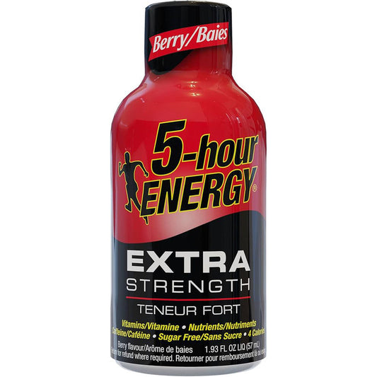 5-Hour Energy Drink 2oz-Extra Stren. Berry 12/cs