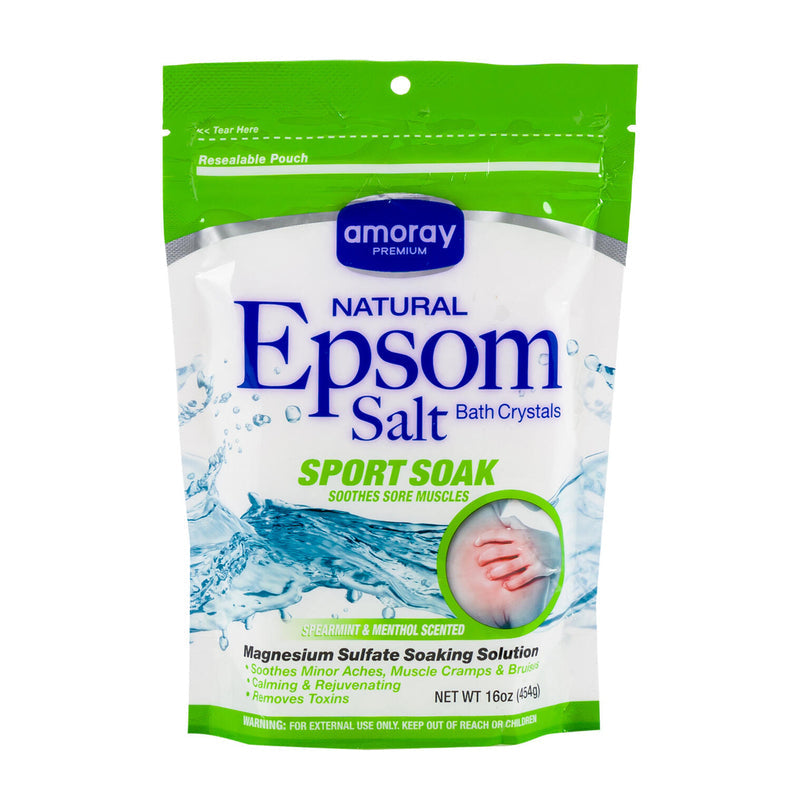 Amoray Epson Salt Bag 16oz-Sport soak 12/cs