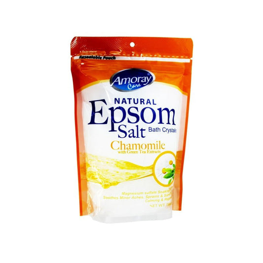 Amoray Epson Salt Bag 16oz-CHAMOMILE WITH GREEN TEA12/cs