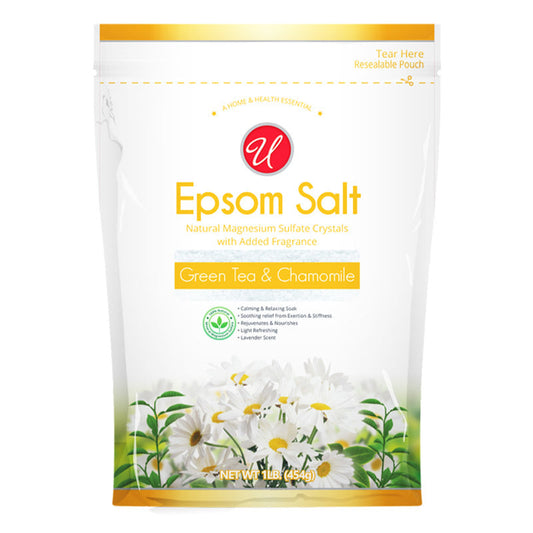 Universal Epson Salt Bag 16oz-Green Tea & Chamomile 12/cs