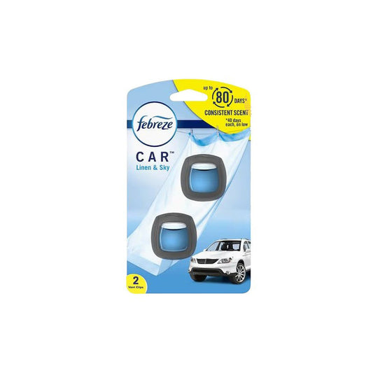 Febreze 0.7oz Car Air Freshner Vent Clips -Gain 8/cs