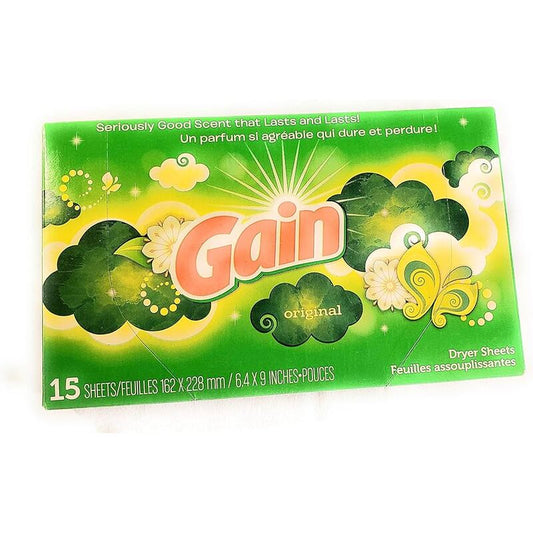 Gain Dry Sheet 15ct-Original 15/cs