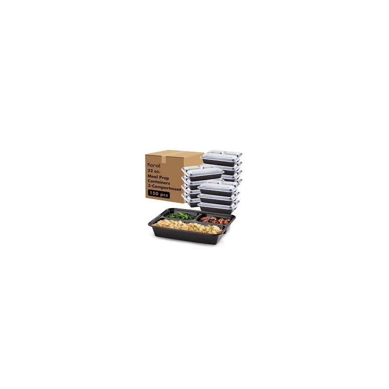 HS 32oz 678 Combo Pack Food Containers- Rectangular 150/cs