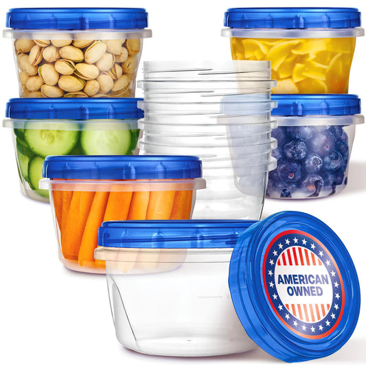 10pk Food Containers W/Lid 16oz Round 24/cs