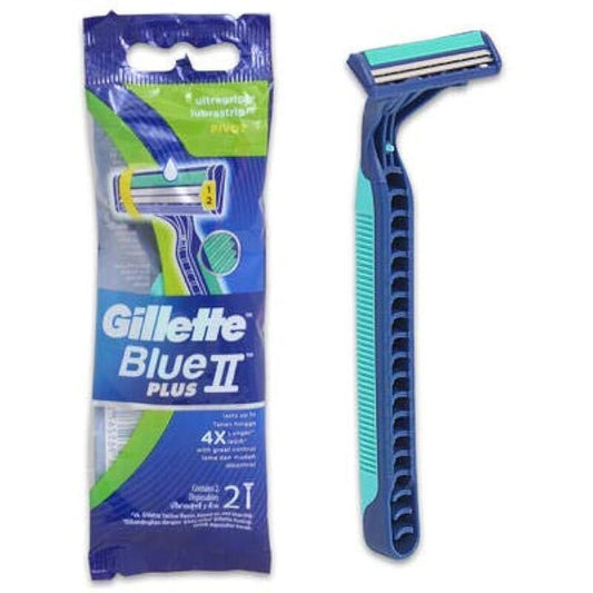 Gillette Razor Blue II Plus 2ct-Pivot 12/cs