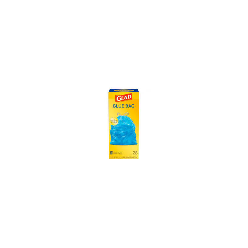 Glad Drawstring 30Gal Recycling Trash 28ct-Blue 6/cs