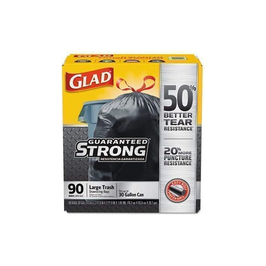 Glad 30G 40ct Black Trash bags 4/cs