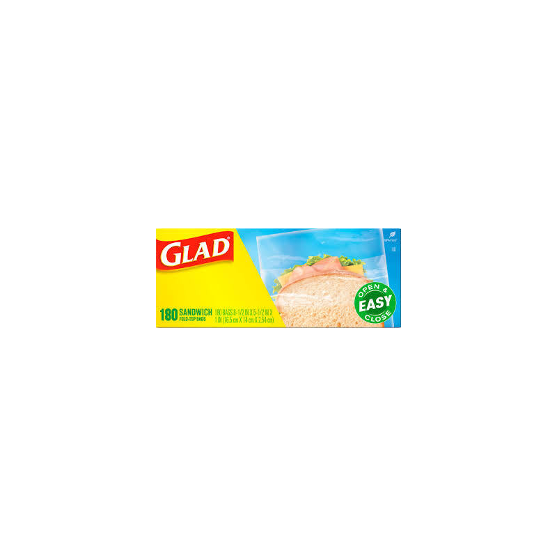Glad Fold-Up Sandwich Bag 180ct;12/cs