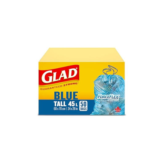 Glad 13G 45ct White Trash bags 6/cs