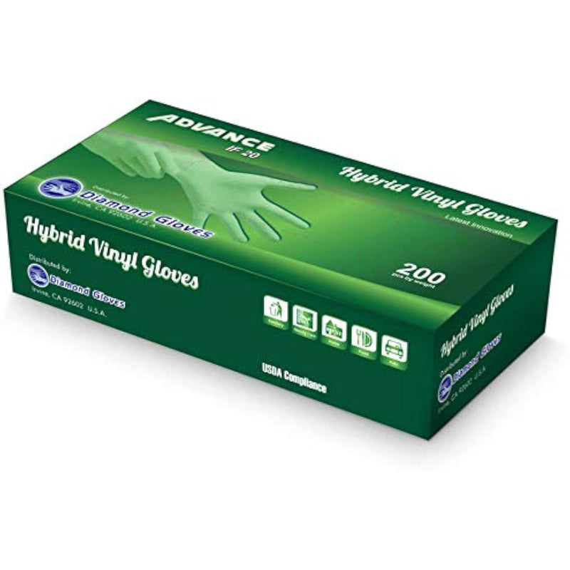 Advance Hybrids Vinyl GLoves 200ct-Medium 10/cs