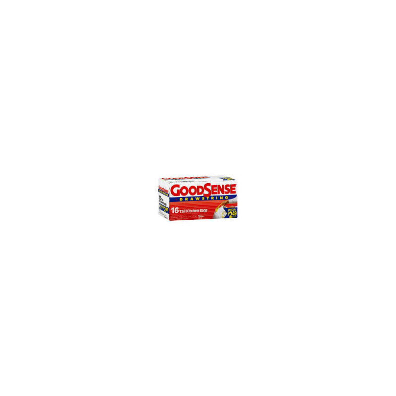Goodsense 13Gal Drawstring Trash Bags 16ct; 9/cs