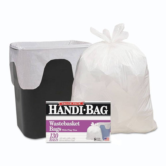 Handi-Bag Wastebasket Bags 130ct; 8Gal 6/cs