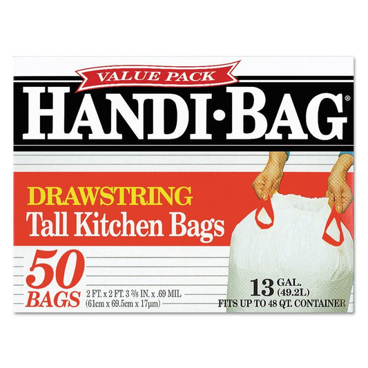 Handi-Bag Kitchen Drea String 50ct-13Gal 6/cs