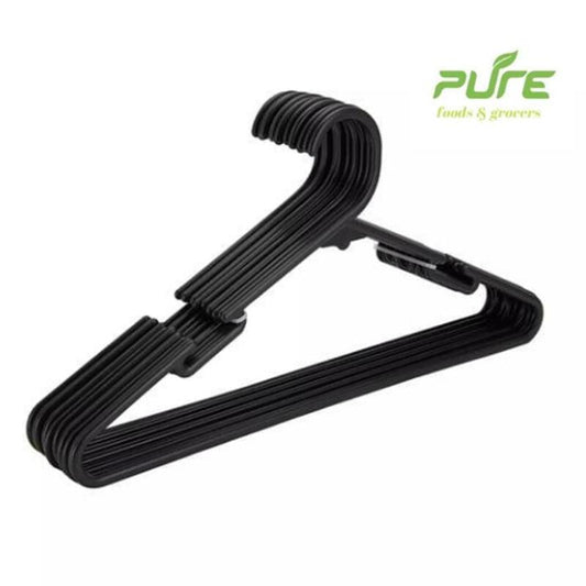 Home Style Plastic Hanger 6ct-Black 36/cs